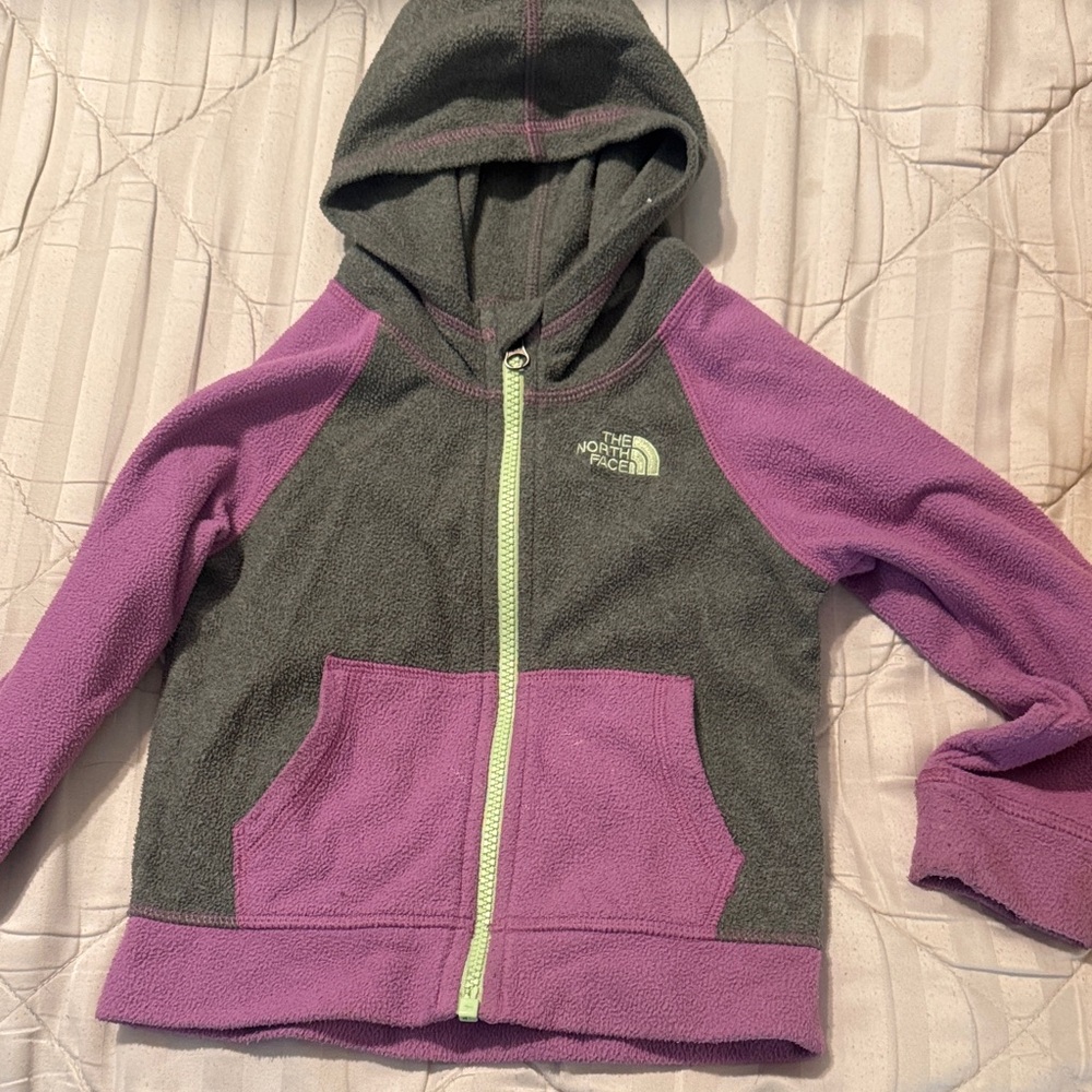 The North Face Kids' Charcoal and Lavender Hoodie